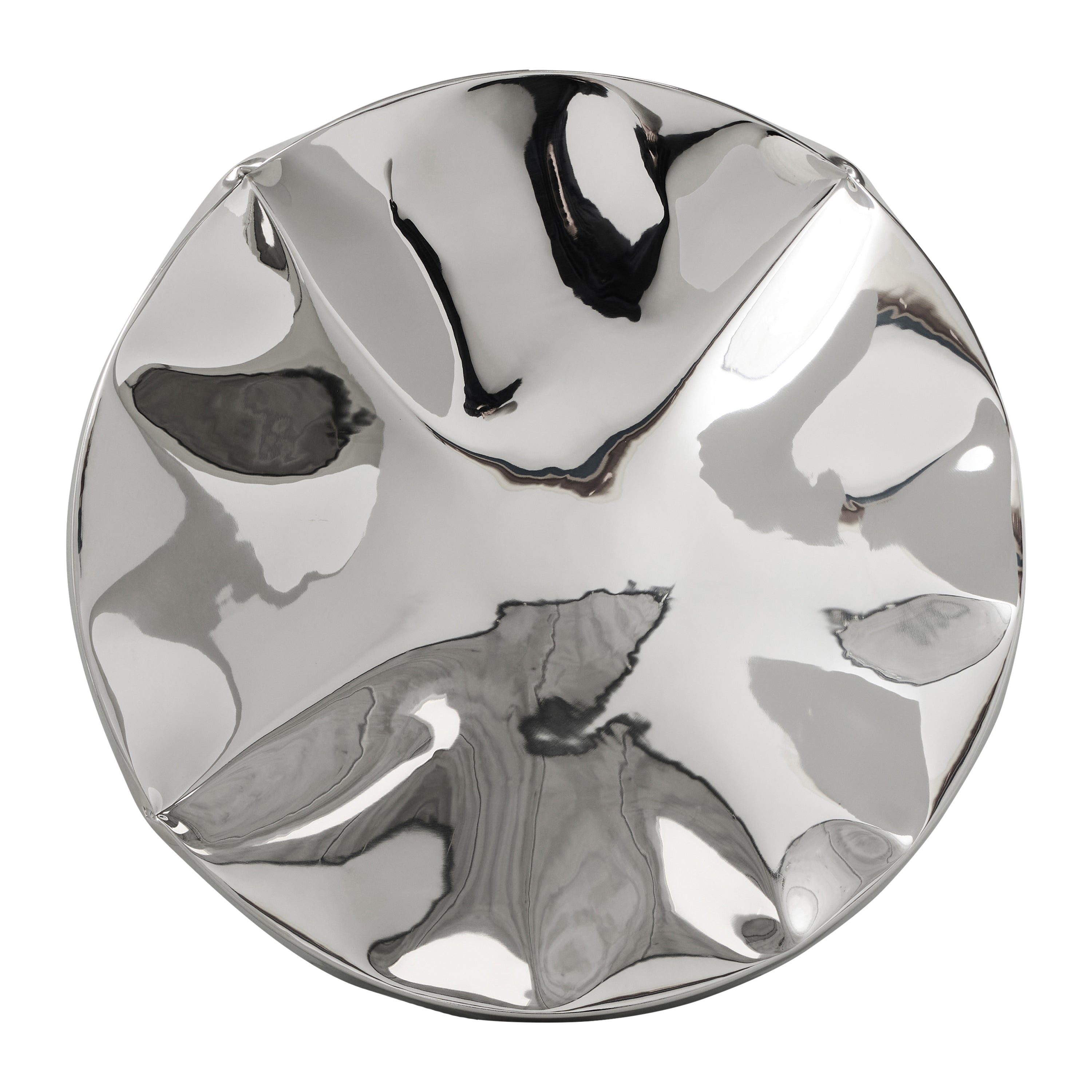 HKliving Dent Sculpture Wandornament Ø 68 cm - Chrome