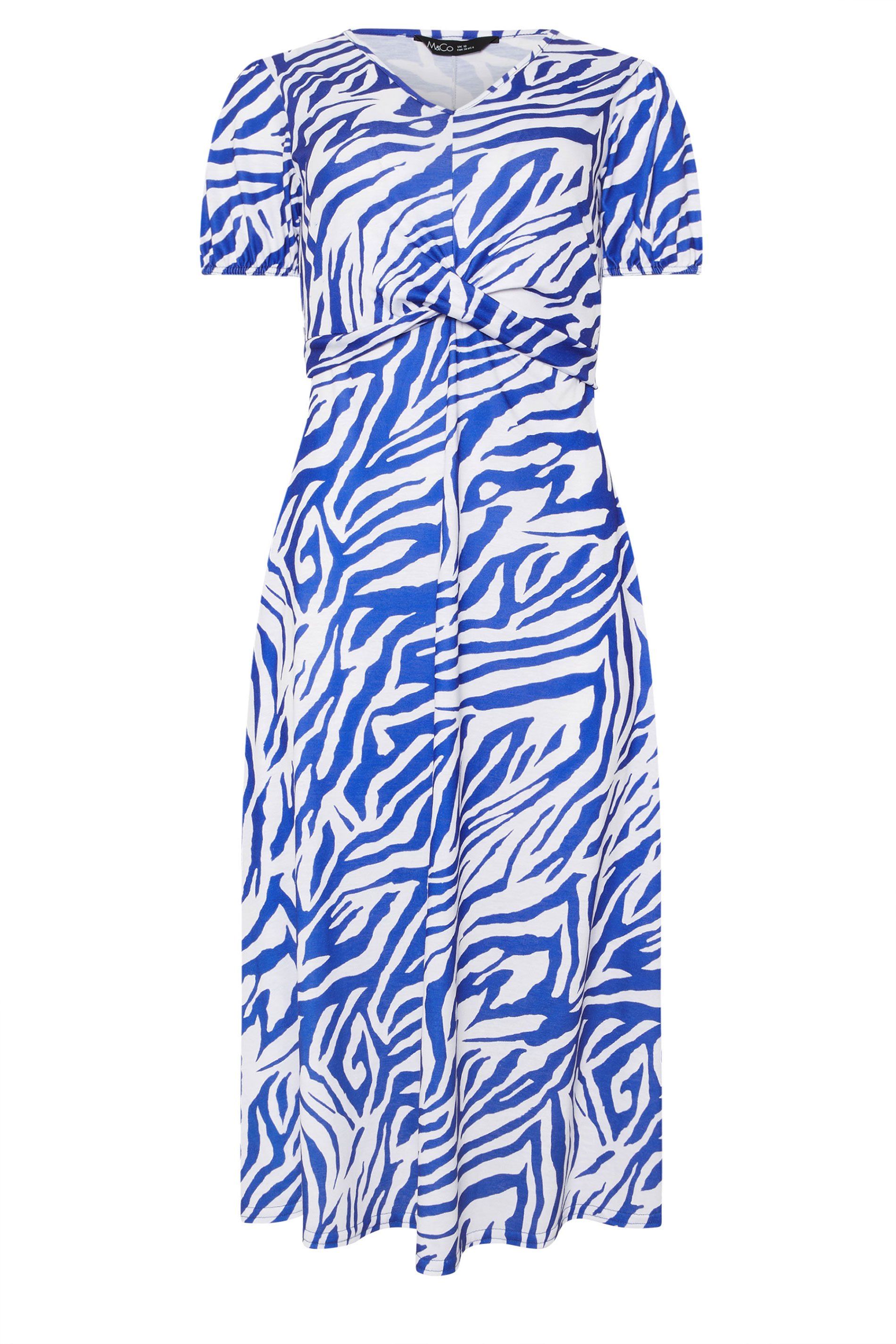 M&Co Zebra Twist Midi Dress