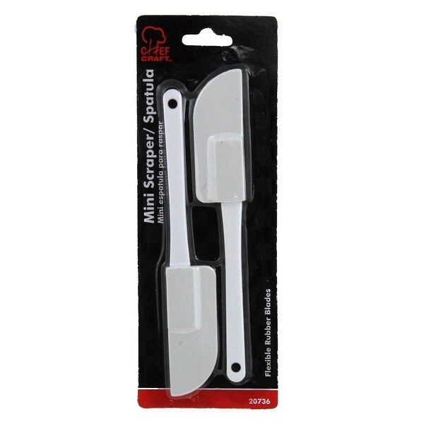 Chef Craft 6" Long Mini Spatula / Bowl Scraper 2pc Set