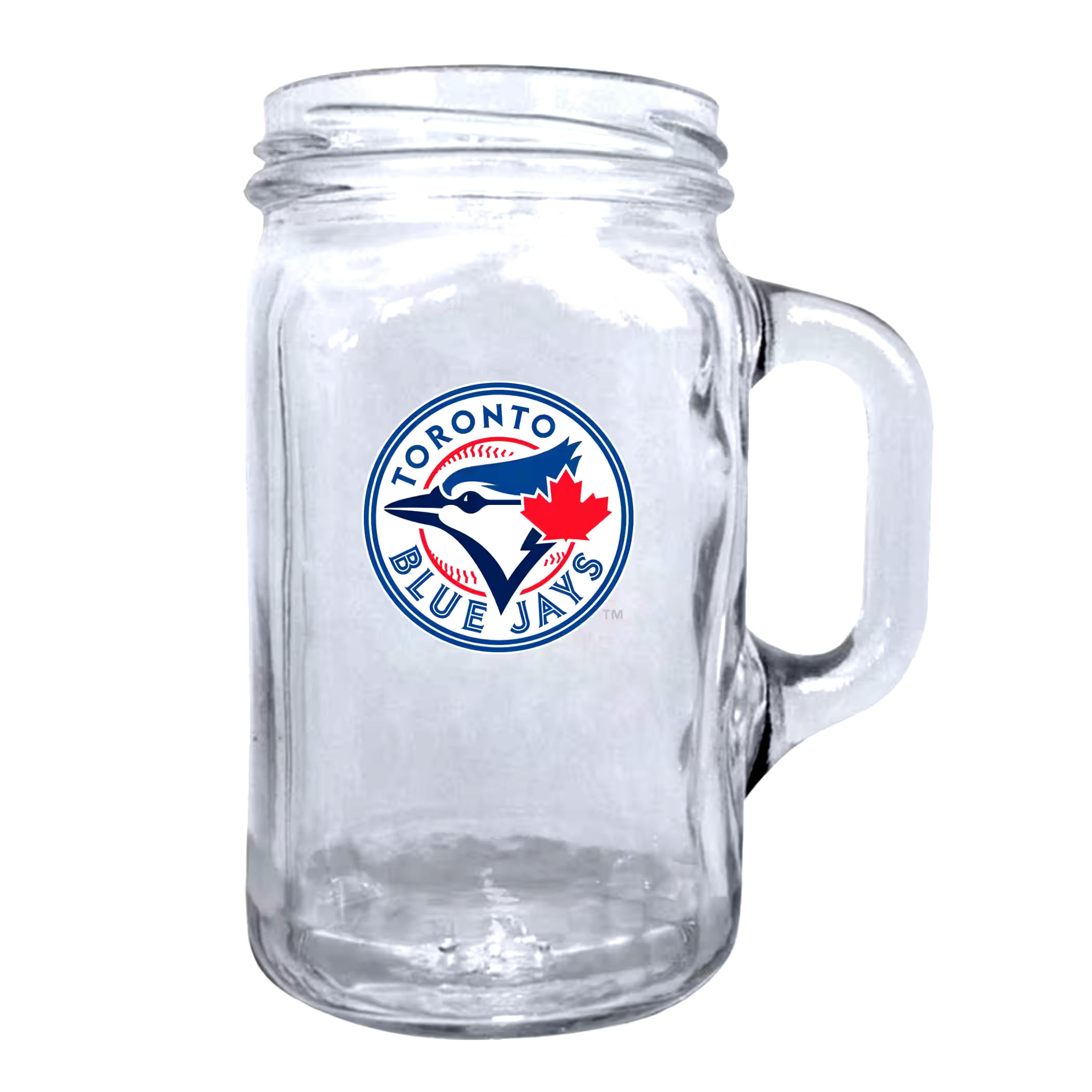 Toronto Blue Jays Mason Jar Mug Pint Glass For MLB Baseball Fans/Collectors, 16.5-oz