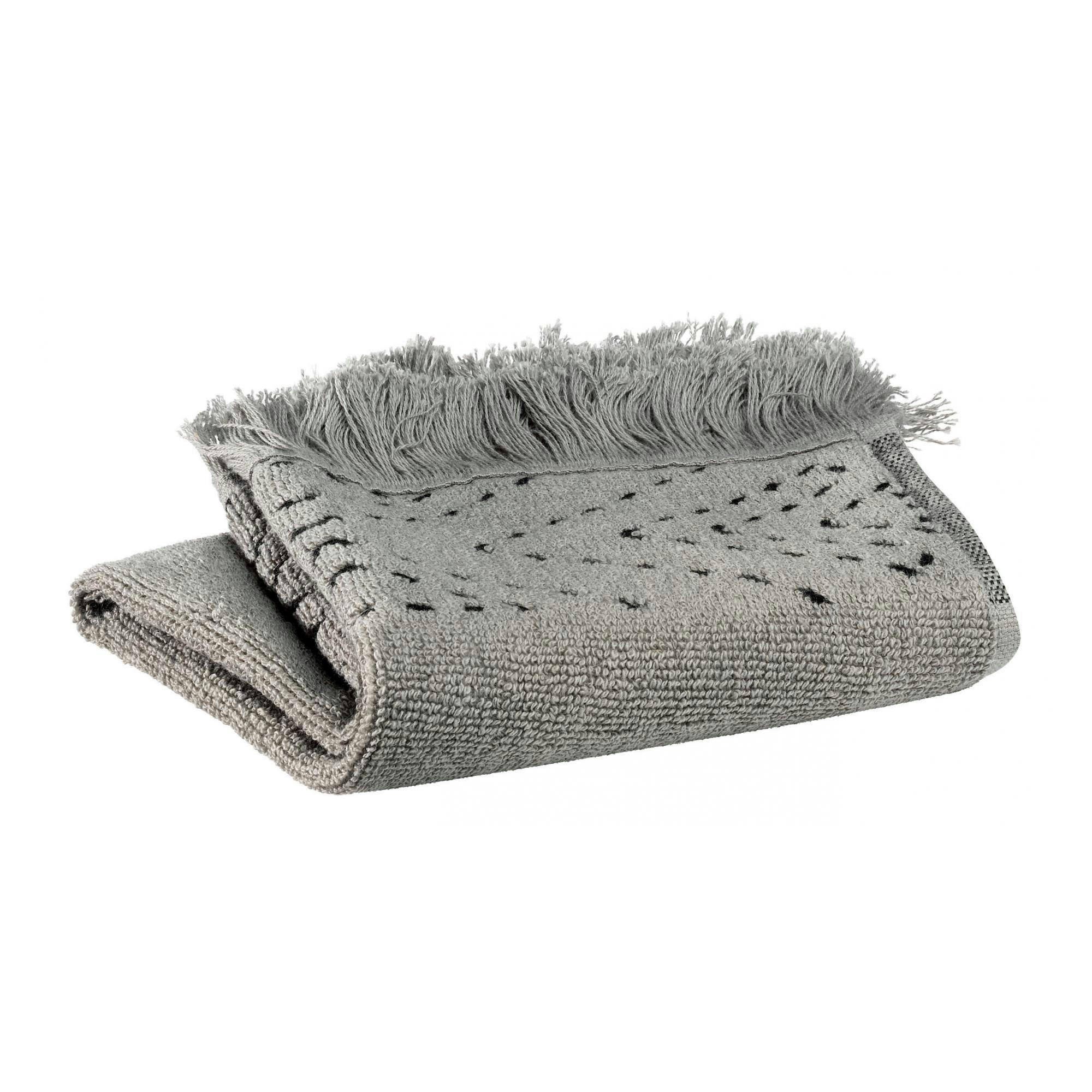 JULIA - Serviette invité  en coton gris 30 x 50