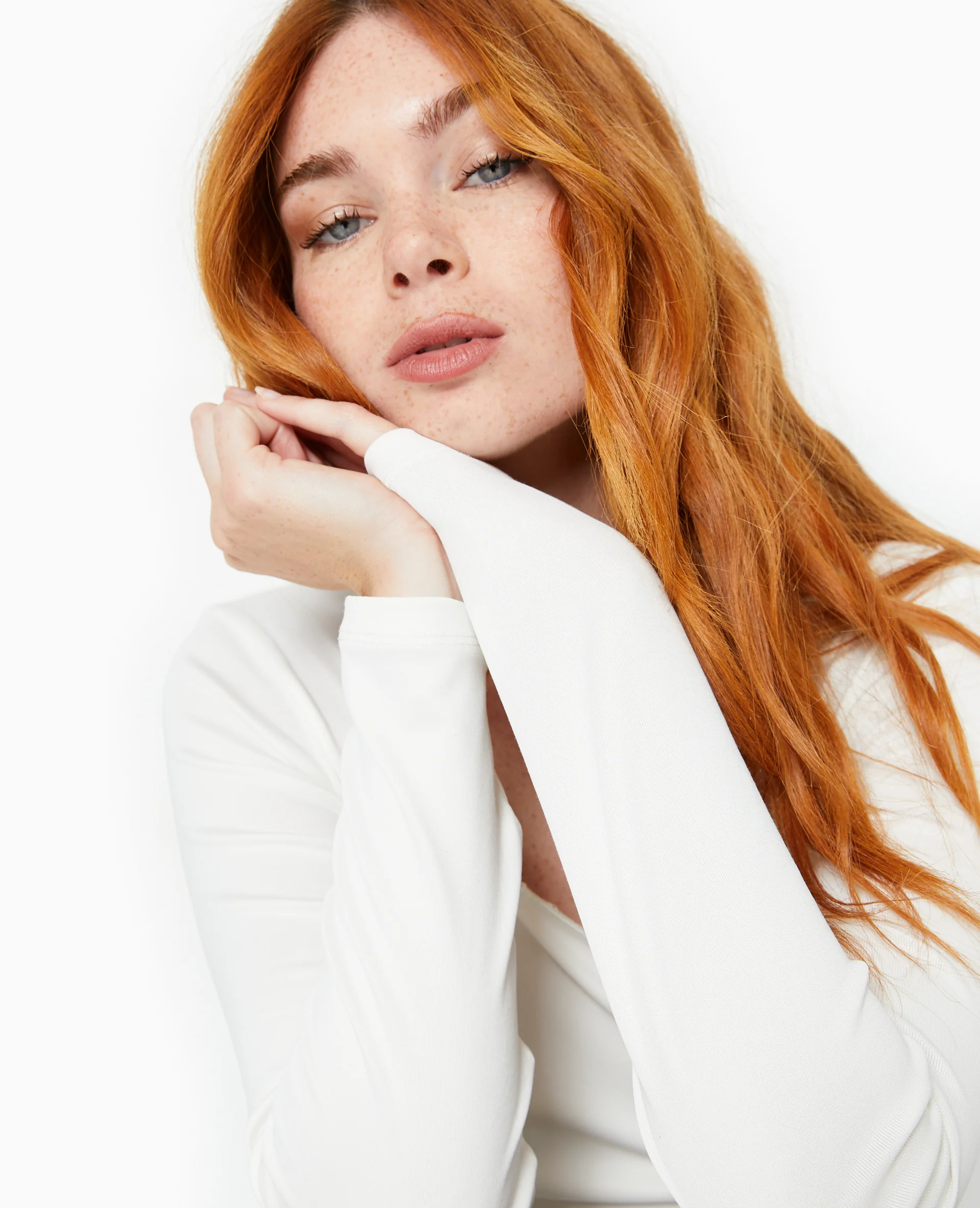 Top manches longues en maille extensible