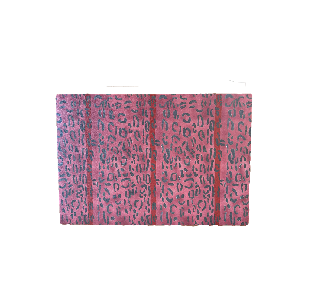 Catchii Behang Leopard print aubergine