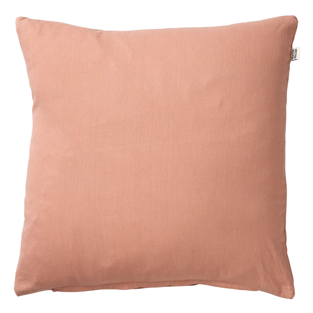JAMES - sierkussen 45x45 cm - duurzaam katoen - effen kleur - Muted Clay - roze