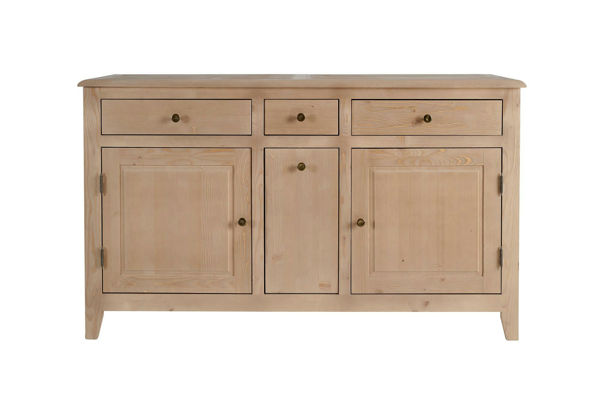 KATELL - Buffet campagne 2 portes 4 tiroirs en épicéa massif