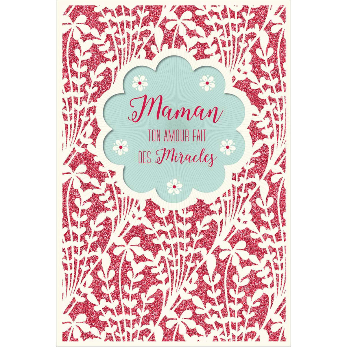 - Carte Fête Des Mères Motifs Pailletés Rouges