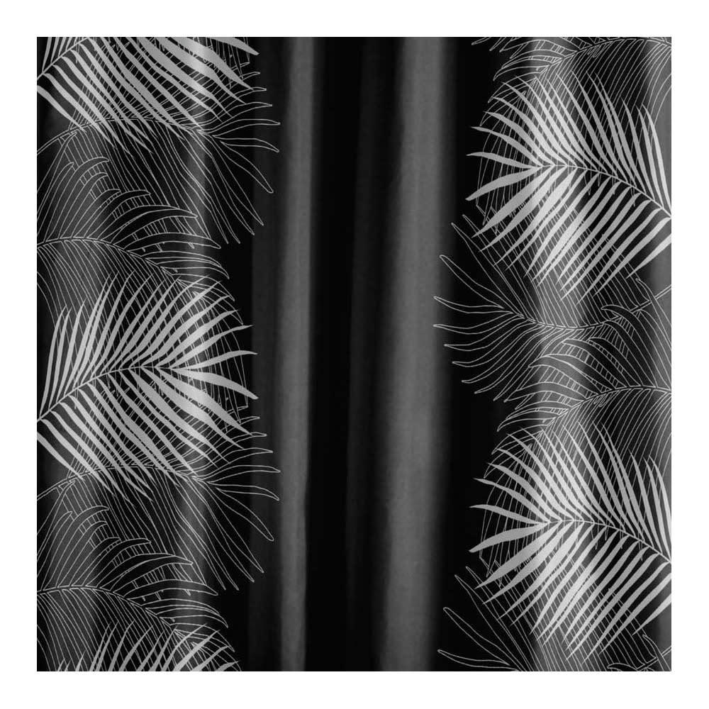 ORBELLA - Rideau de douche noir et argent 180x200cm