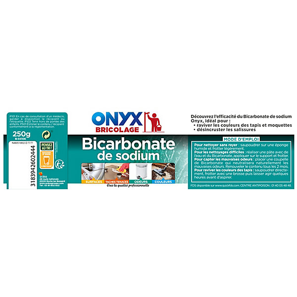 Bicarbonate de sodium multi-usages Onyx 250g