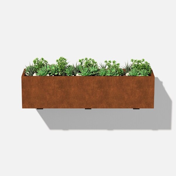 Corten Steel Railing Planter
