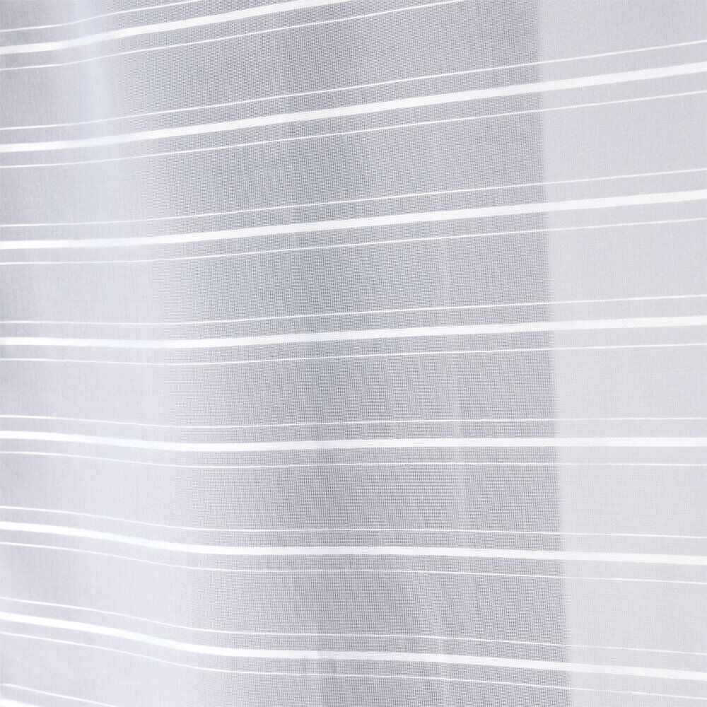 Voilage rayures uni blanc 60x120cm 1 paire