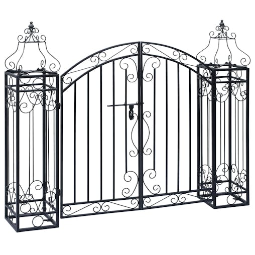 NNEVL Ornamental Garden Gate Wrought Iron 122x20.5x100 cm