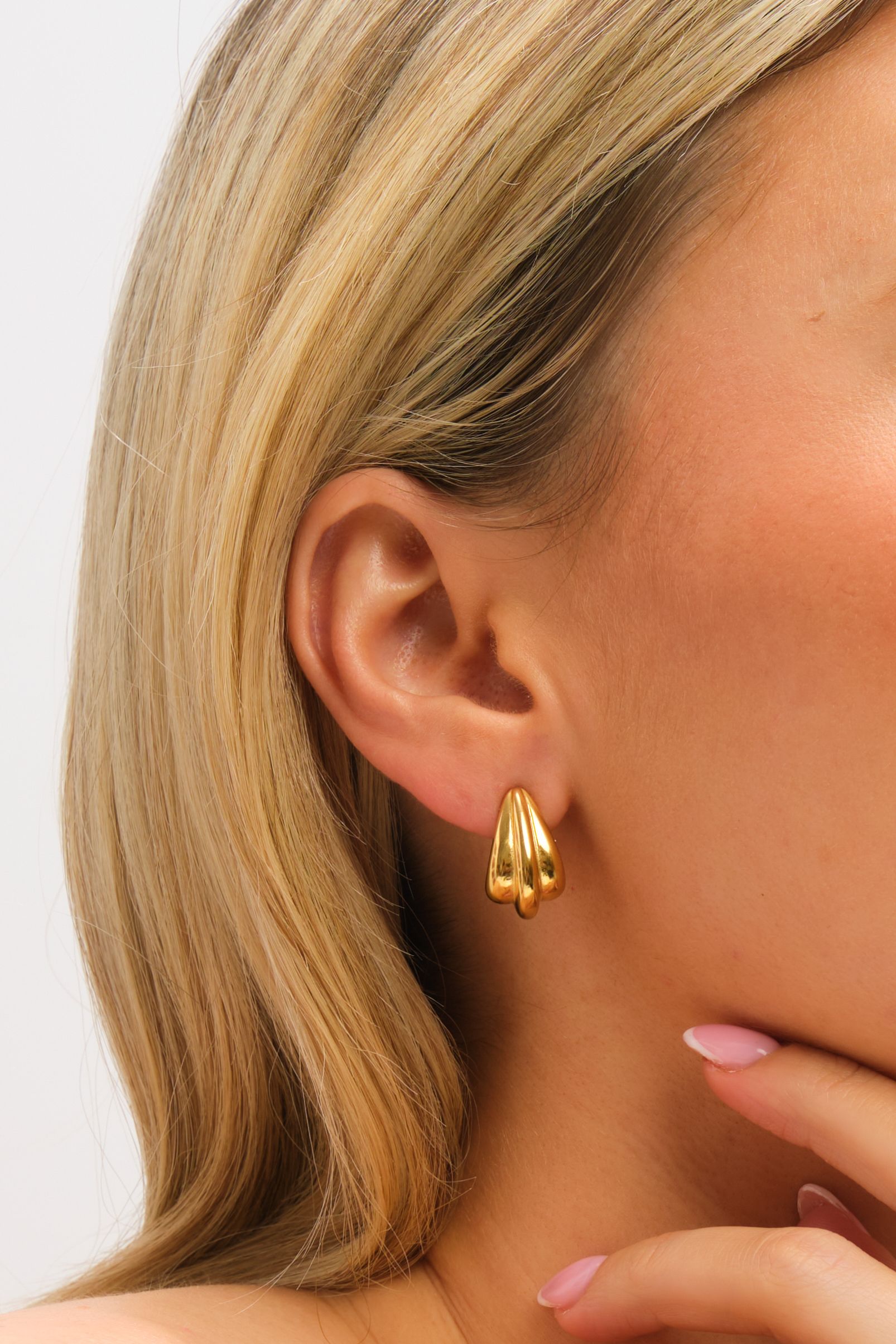 Jon Richard Gold Plated and Crystal Leaf Earrings
