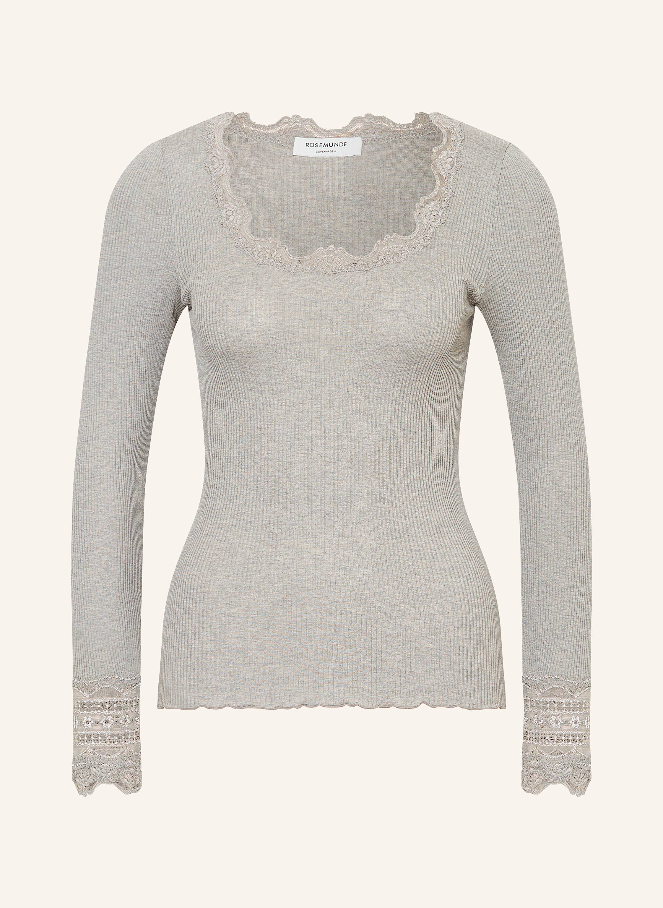 rosemunde Longsleeve BENITA aus Seide mit Spitze