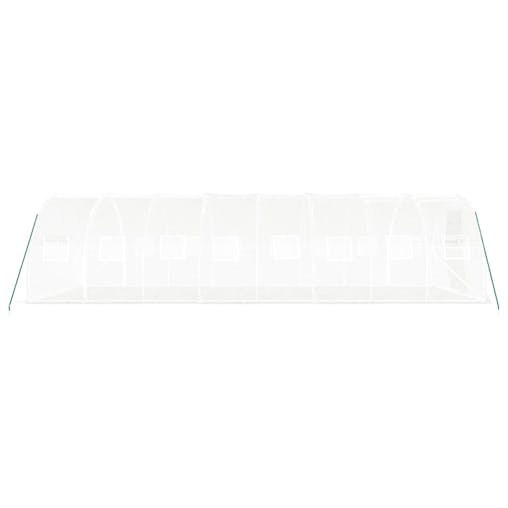 NNEVL Greenhouse with Steel Frame White 24 m&sup2; 8x3x2 m