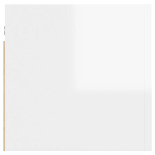 NNEVL Bedside Cabinet High Gloss White 30.5x30x30 cm Chipboard