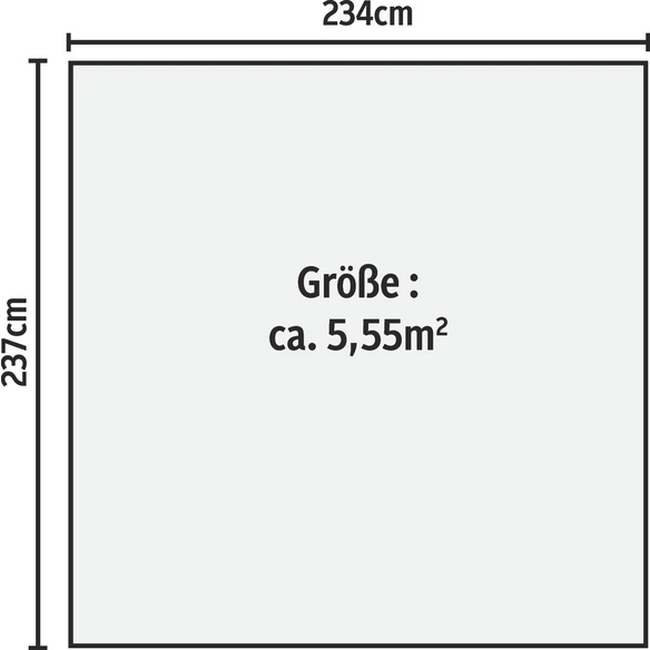 Gerätehaus »Dream«, Stahl, Satteldach, 5,55 m², BxT: 234 x 237 cm, anthrazit