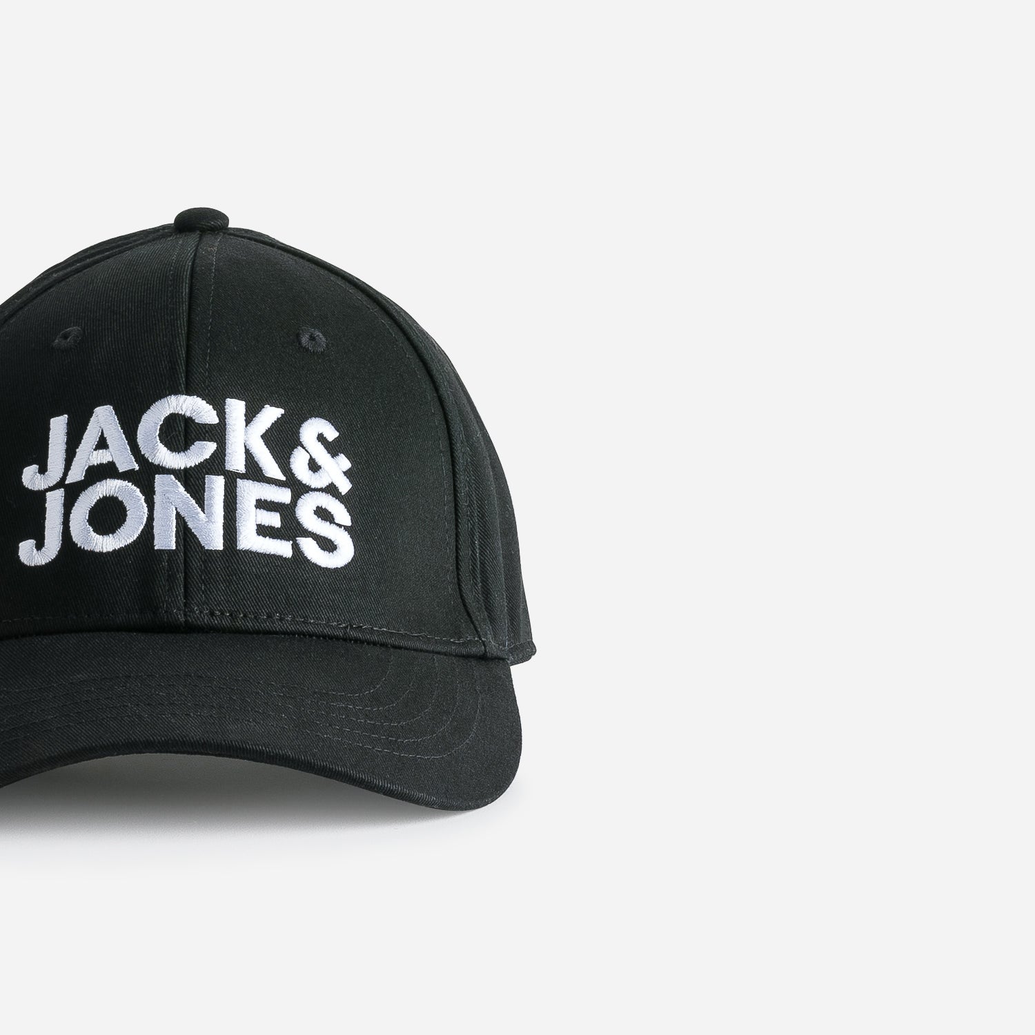 Casquette JACK&JONES noire broderie blanche