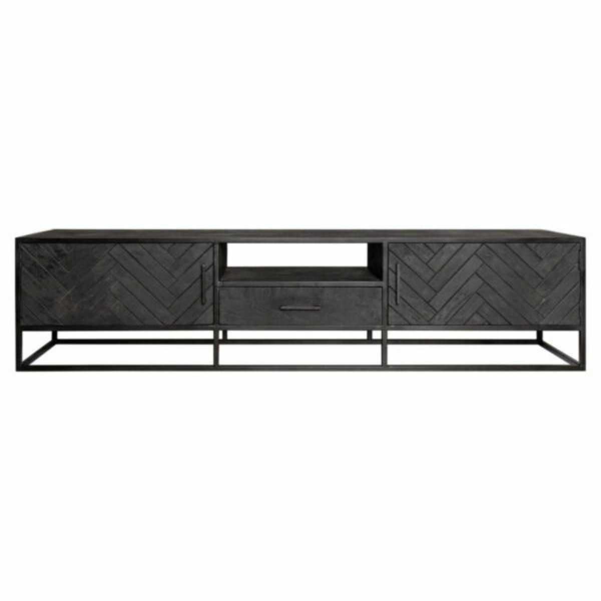 StarFurn Tv-meubel New York - Zwart Hout - 210x45x50cm