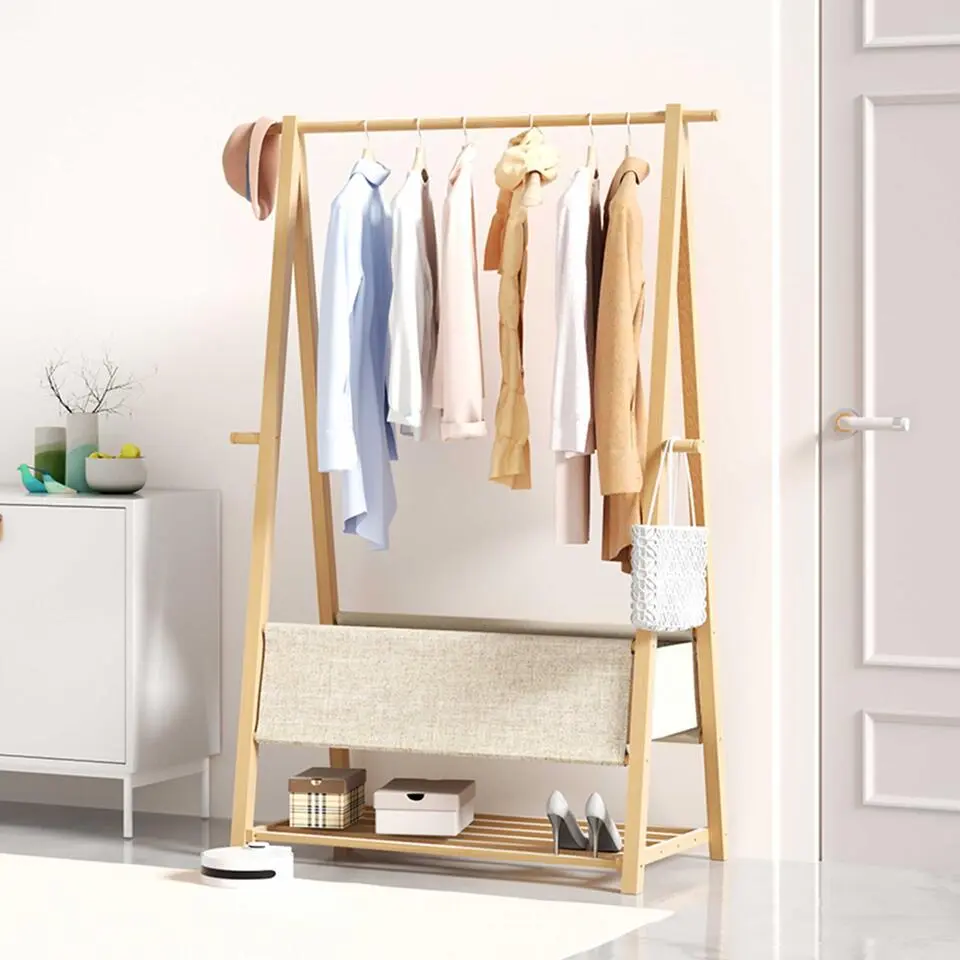 Kledingrek Kool - 82x48x147cm - bamboehout