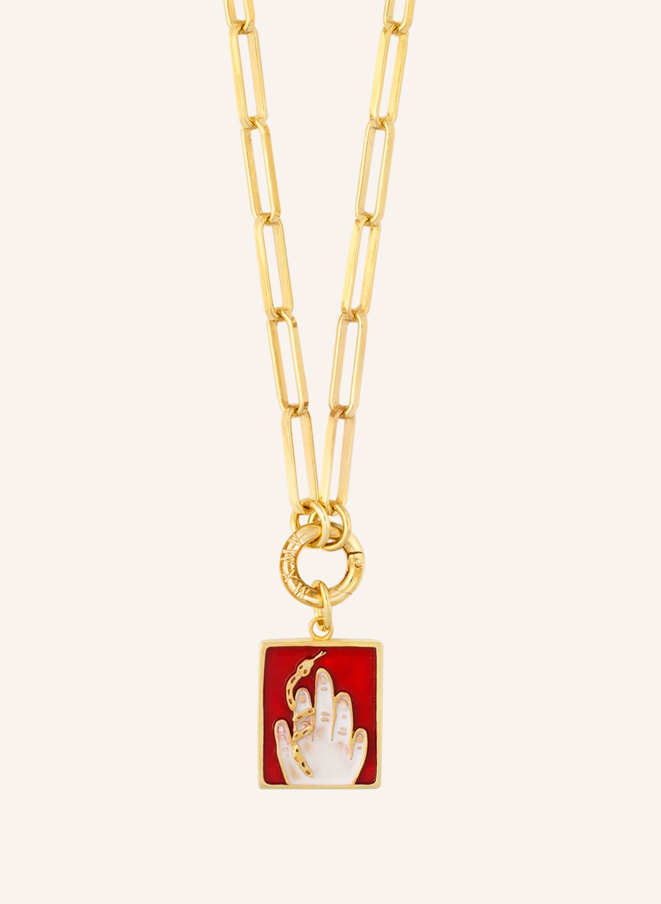 Maximova Jewelry Halskette TWISTED LOVE RED