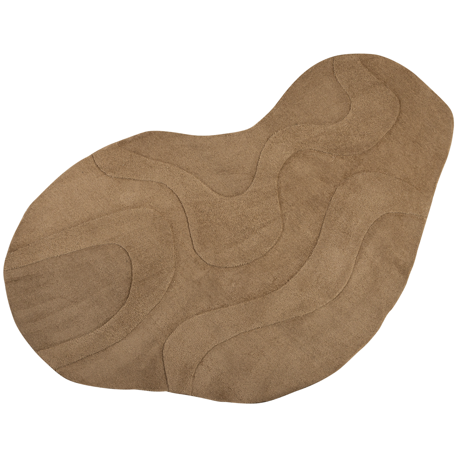 WOOOD vloerkleed Alya - Polyester - Bruin - 1x170x240