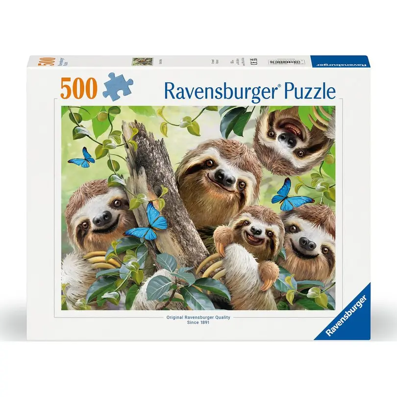 Puzzle 500er-Set Faultier Selfie