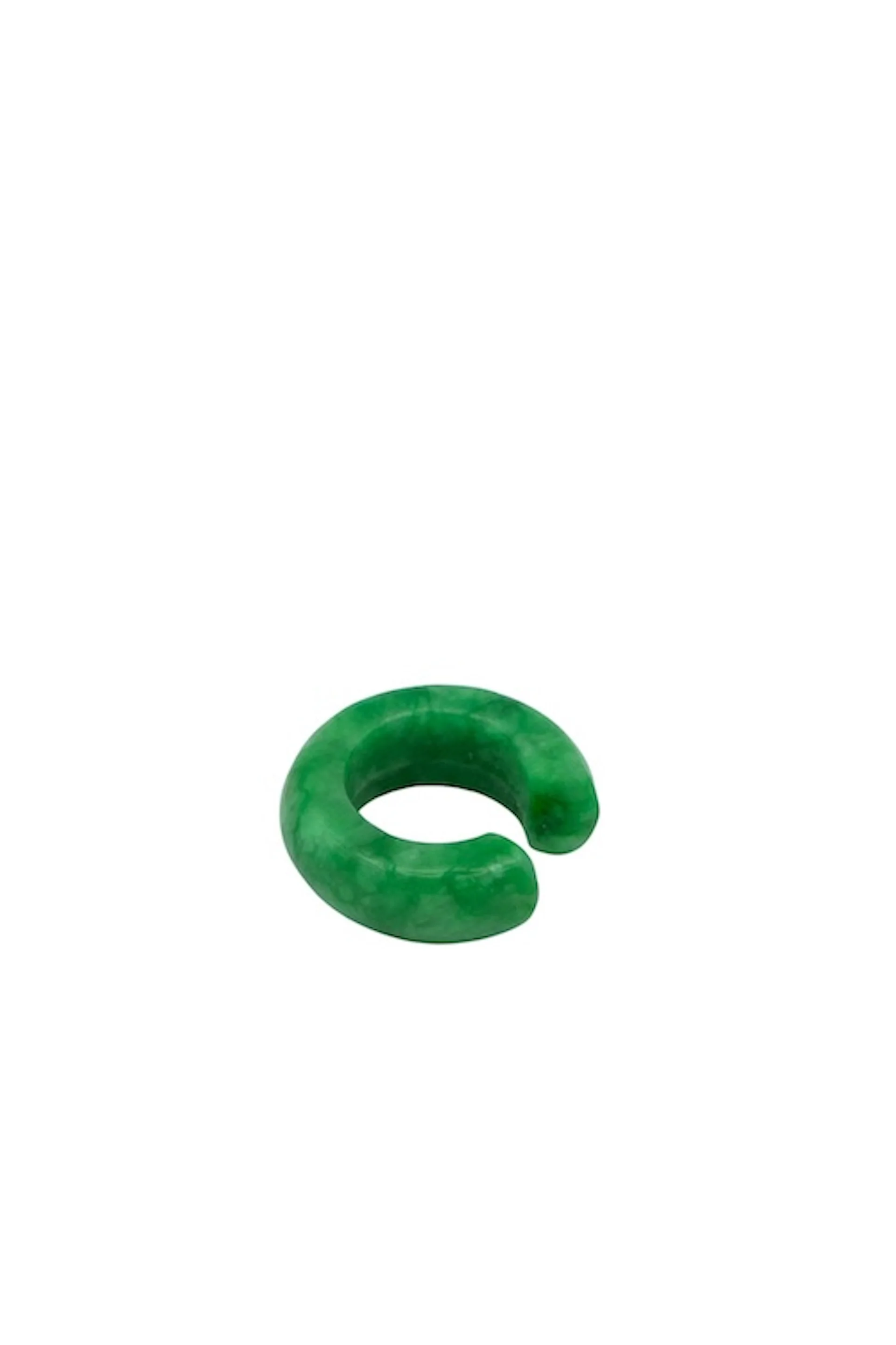 Abby — Single Jade Cuff Earring in Green