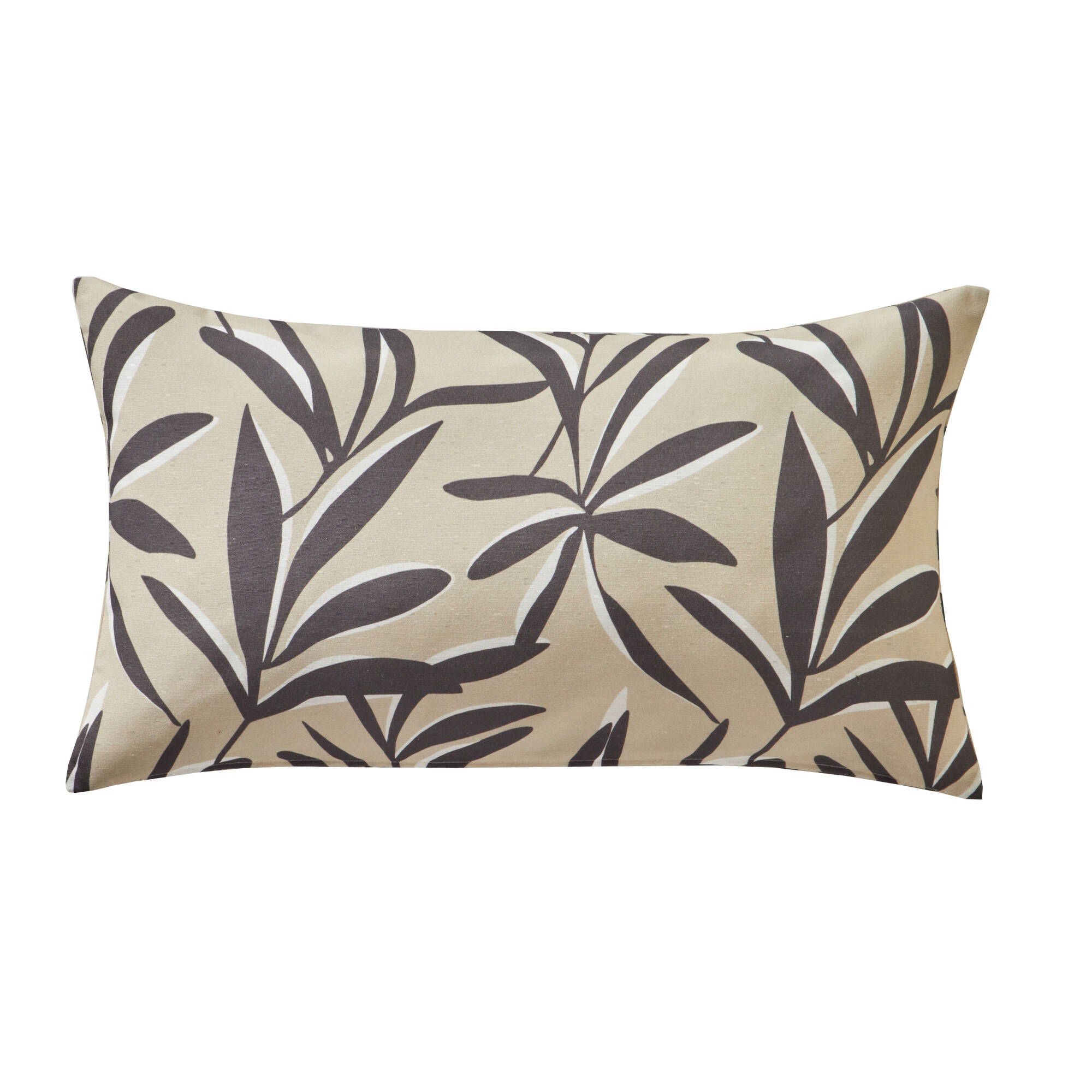 Housse de coussin imprimé feuillage