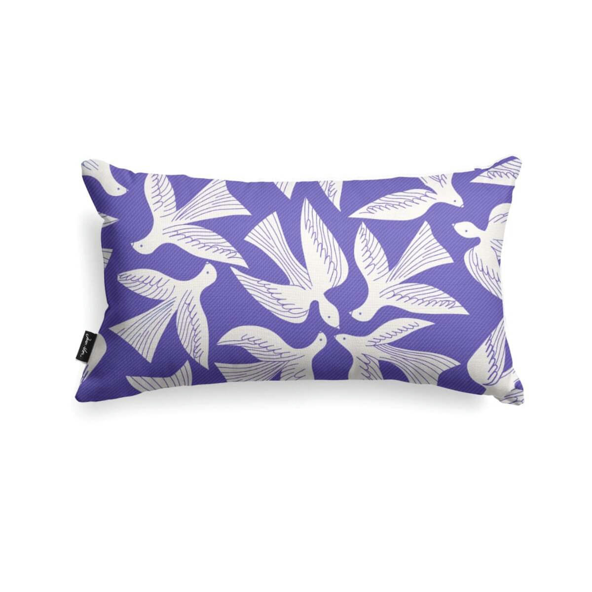 BAKEA - Housse de coussin Bleu 25x45 cm