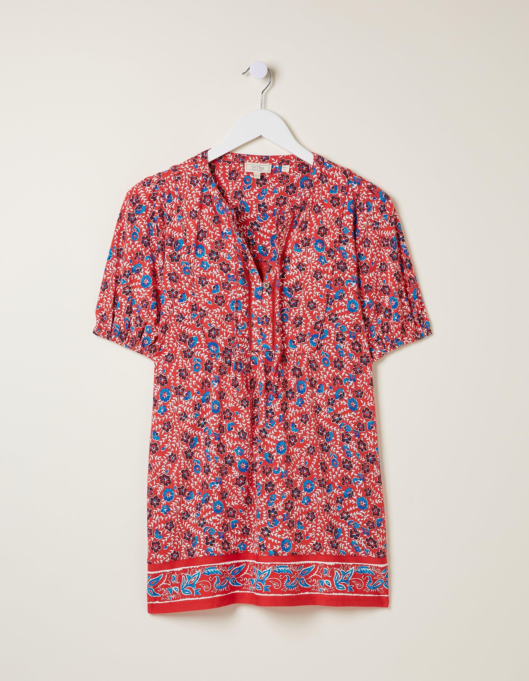 Lou Woodblock Meadow Tunic Top