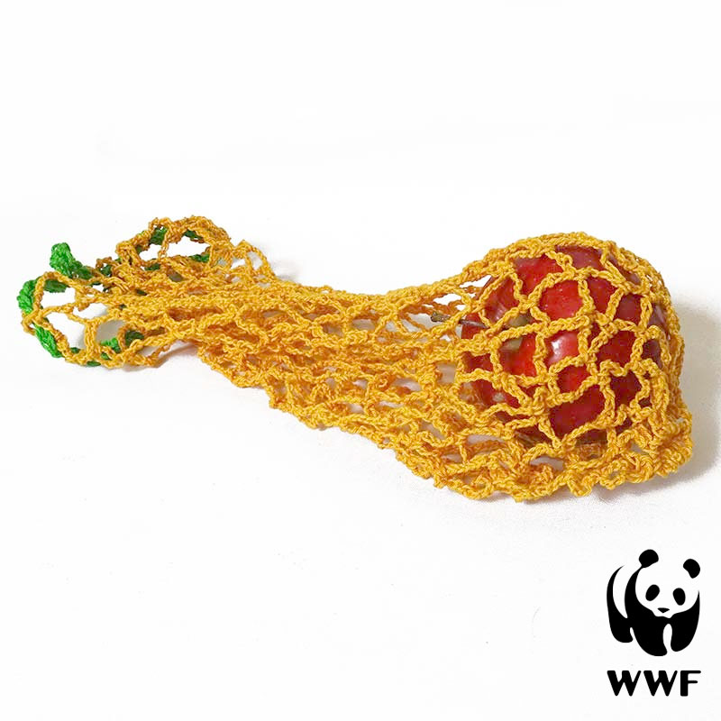 Virkad fruktpåse - Stöd WWF