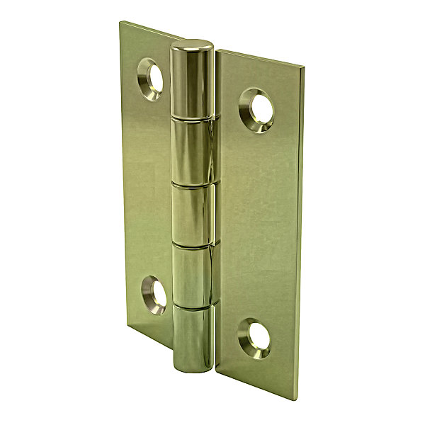 2 charnières acier laitonné Diall 30 x 19 mm