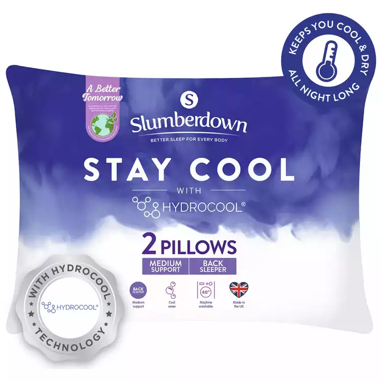 Slumberdown Stay Cool Medium Support Pillow - 2 Pack