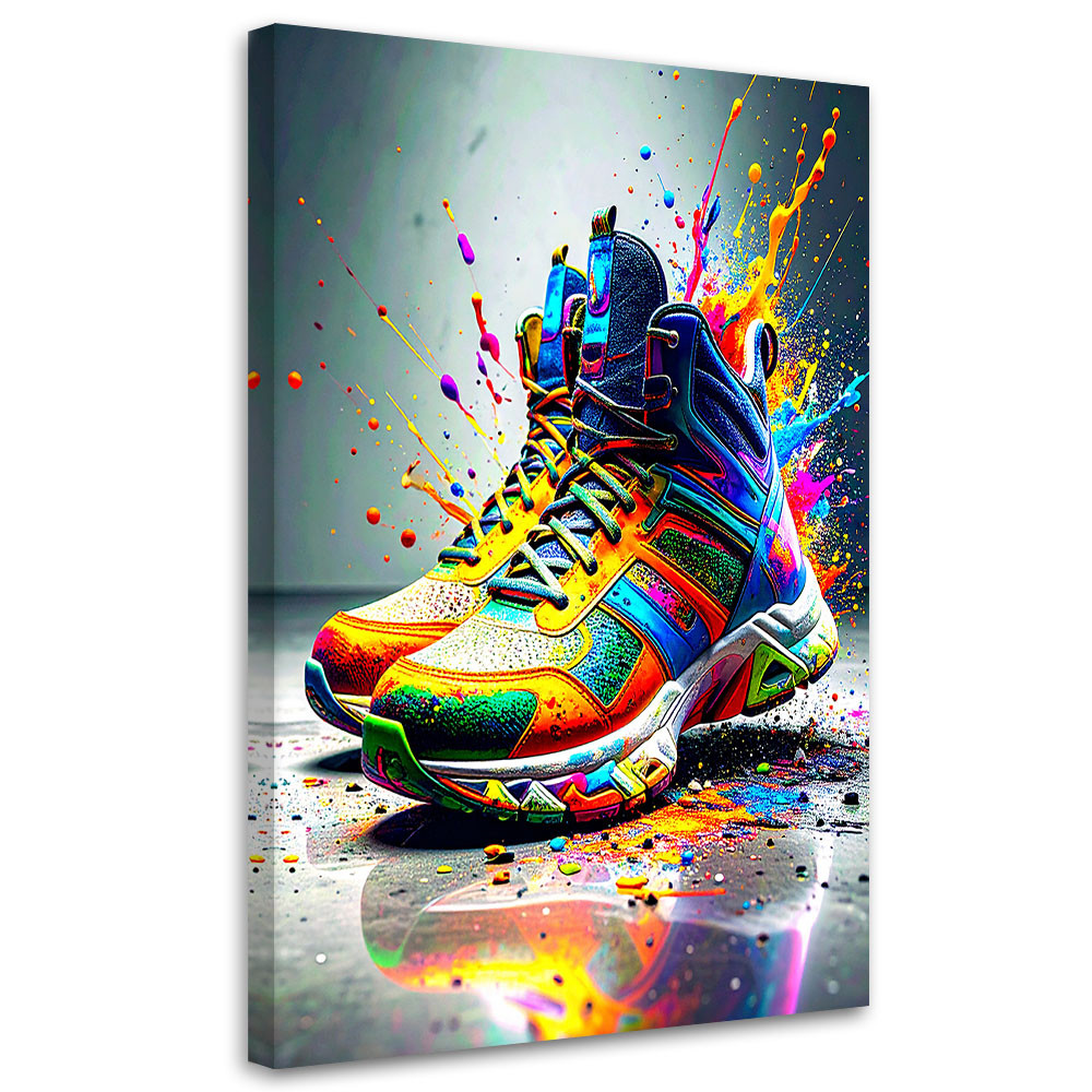 Obraz młodzieżowy, Graffiti Kolorowe Buty Street Art 20x30