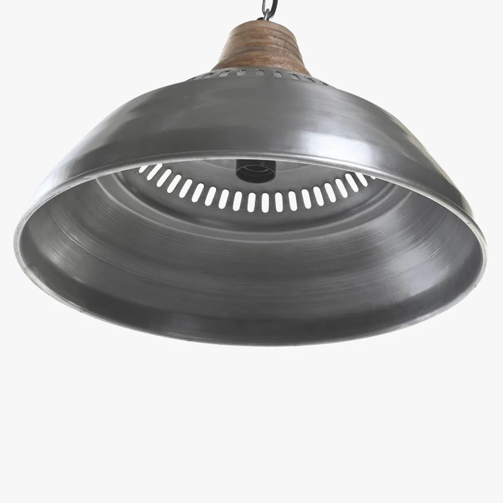 Candeeiro de Teto Ferro e Madeira 43cm FORGE