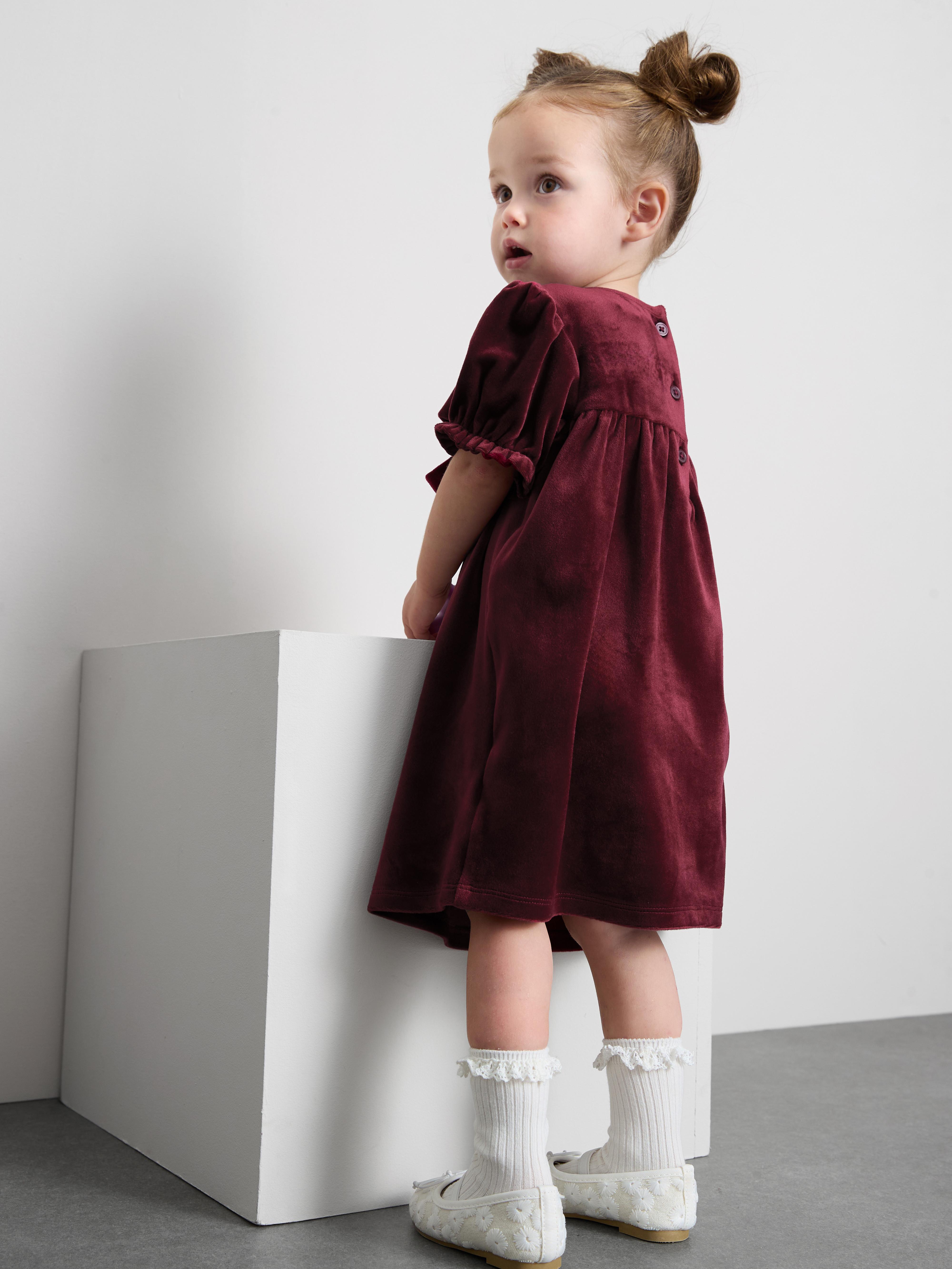 0-36mths | Velvet Bow Dress