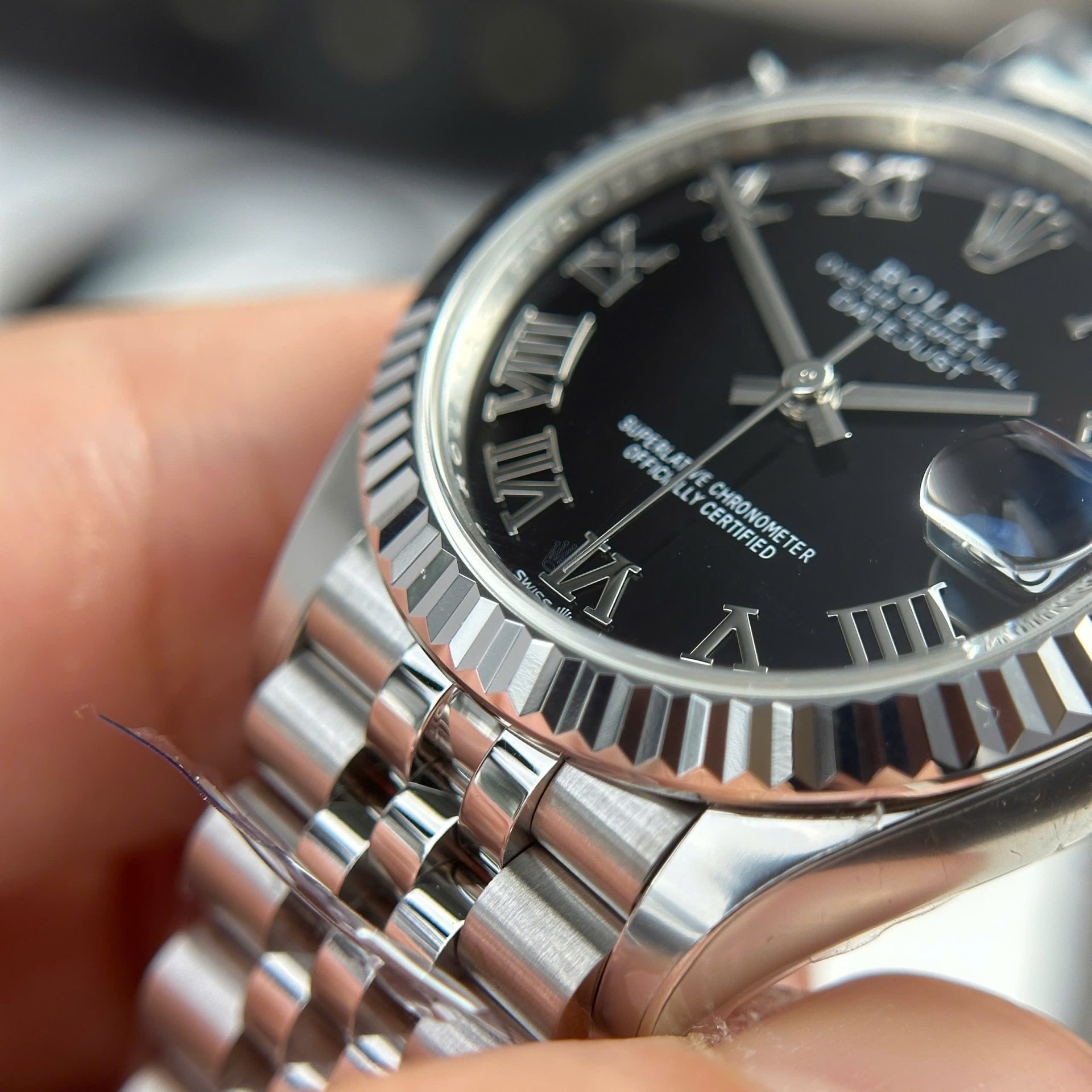 Rolex Datejust 316L Steel Black Dial 31mm Jub THBF Replica