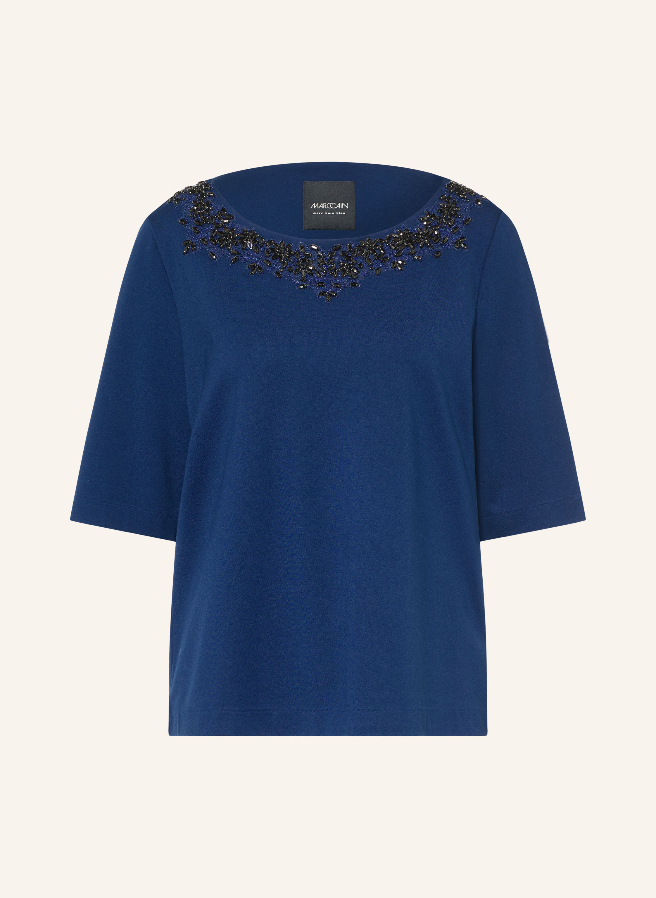MARC CAIN Shirt mit 3/4-Arm und Schmucksteinen