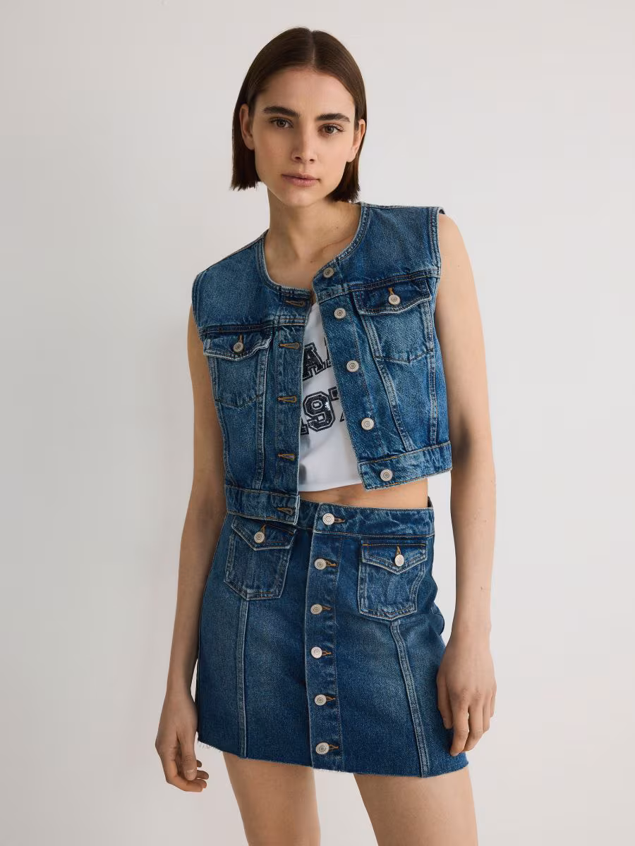 Denim Mini Skirt