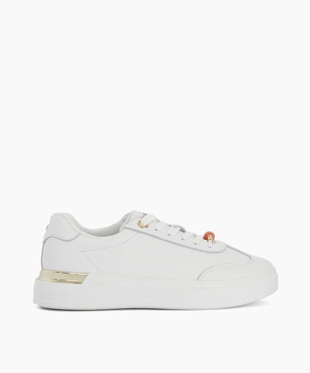 Elasa White - Leather Cupsole Trainers