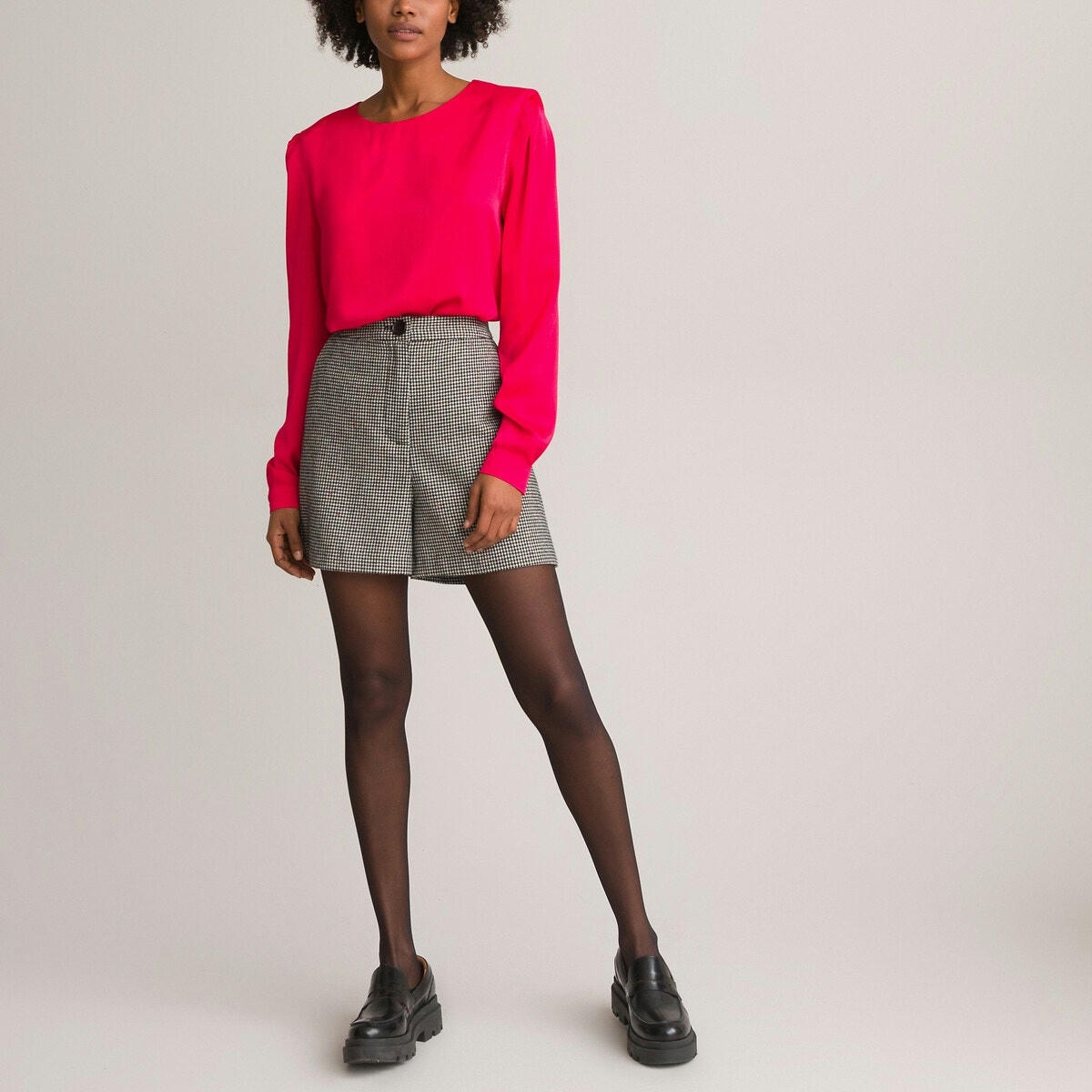 Blouse col rond, manches longues
