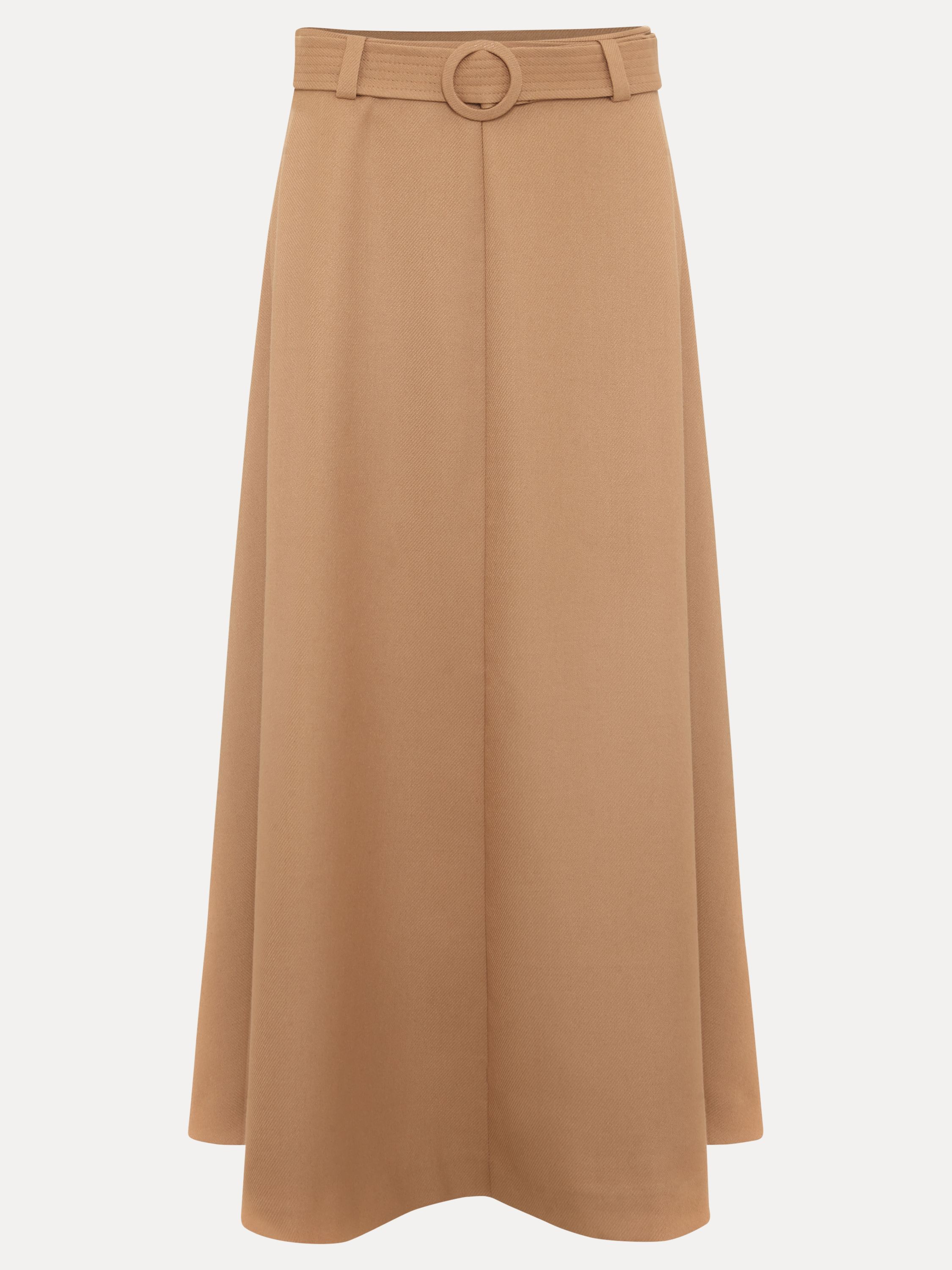Phase Eight Wool Blend Belted Midi Skirt