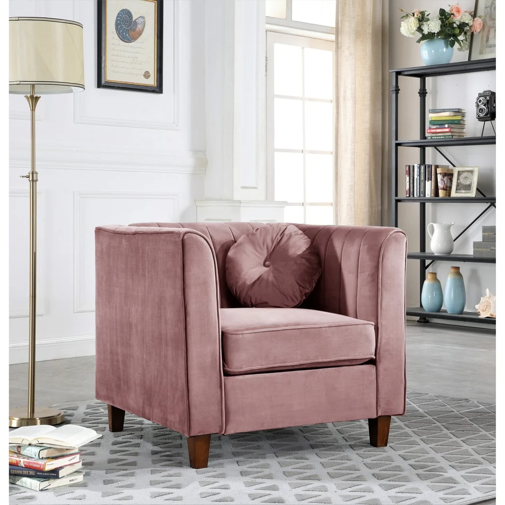 Arvilla velvet Kitts Classic Chesterfield Chair