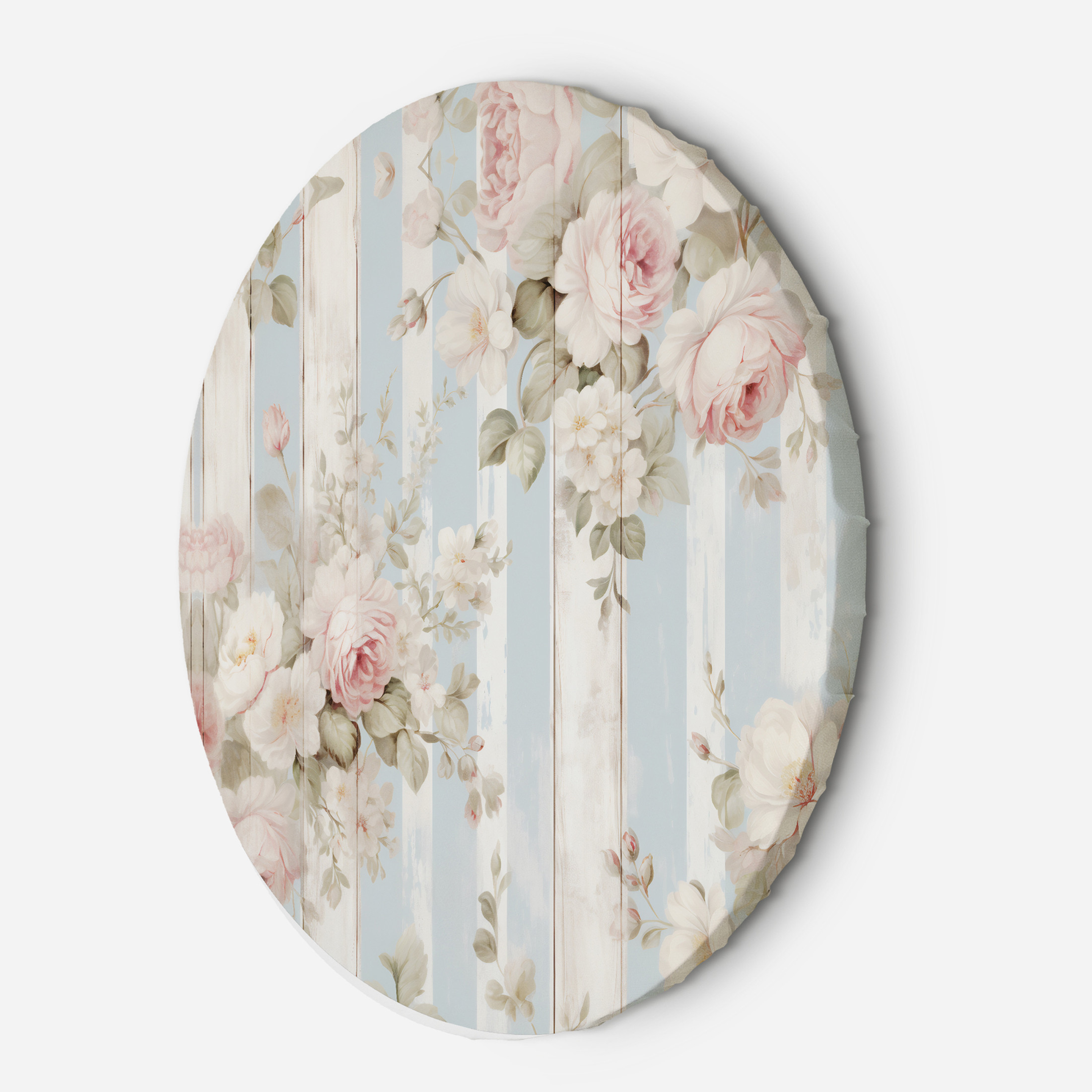 Feeby Okrągly obraz, Kwiaty Shabby Chic 40d