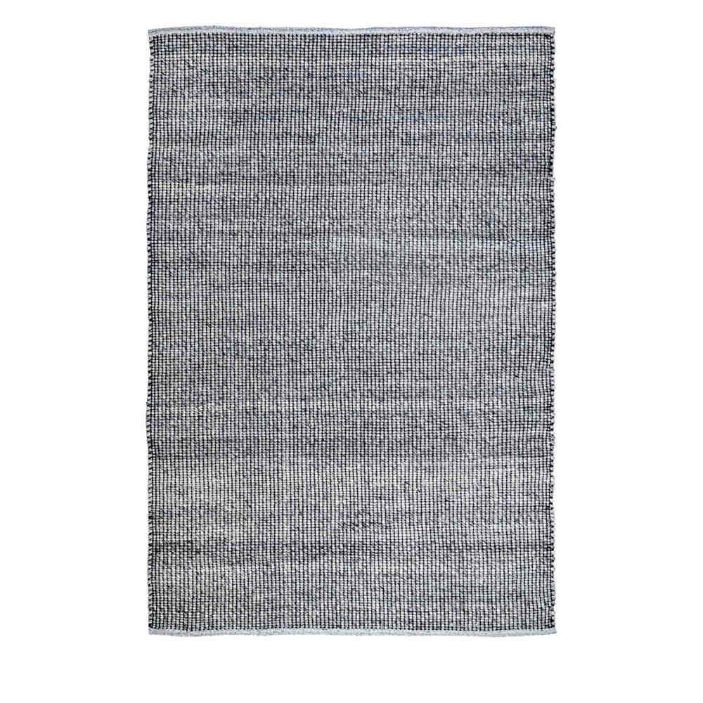 OHIO - Tapis en laine et coton gris bleuté gris bleuté 200x300 cm