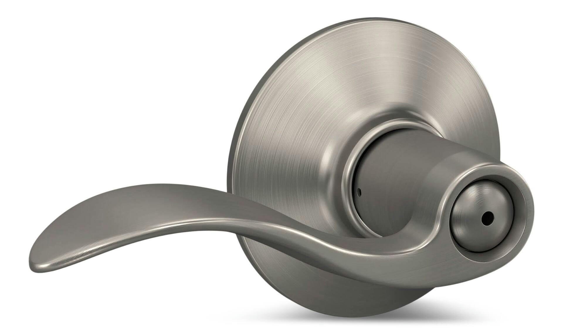 Schlage Accent Privacy Door Lever Lock Set, Satin Nickel