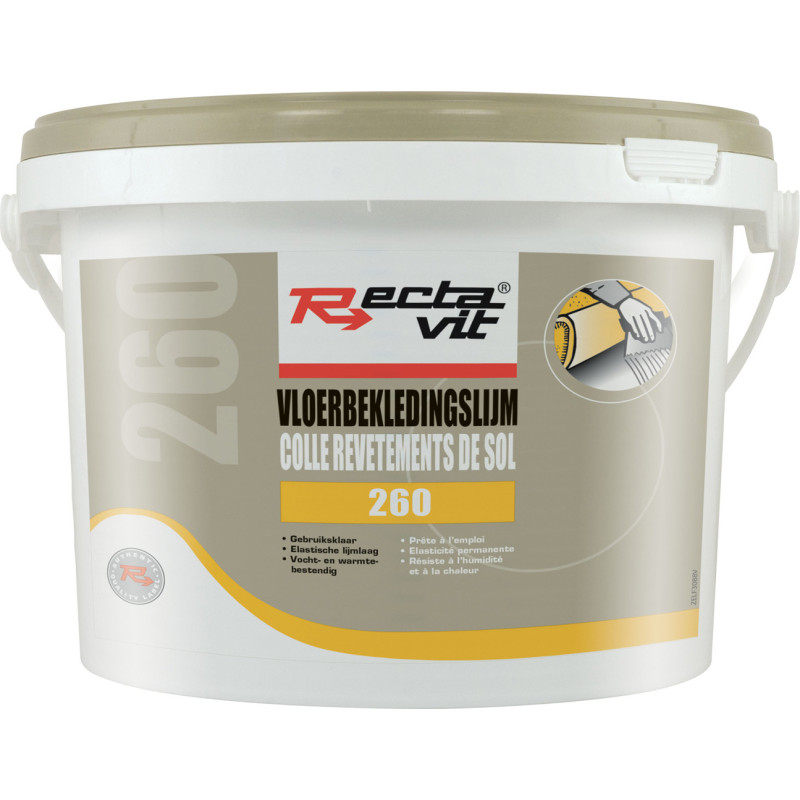 Colle pour revêtements de sols et muraux 260 10 kg RECTAVIT