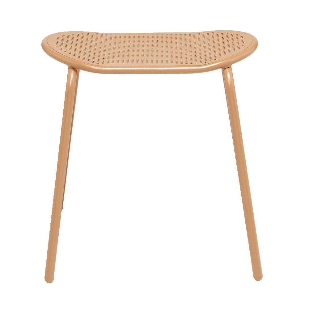 Tabouret acier perforé Faro orange 45x28xH45cm