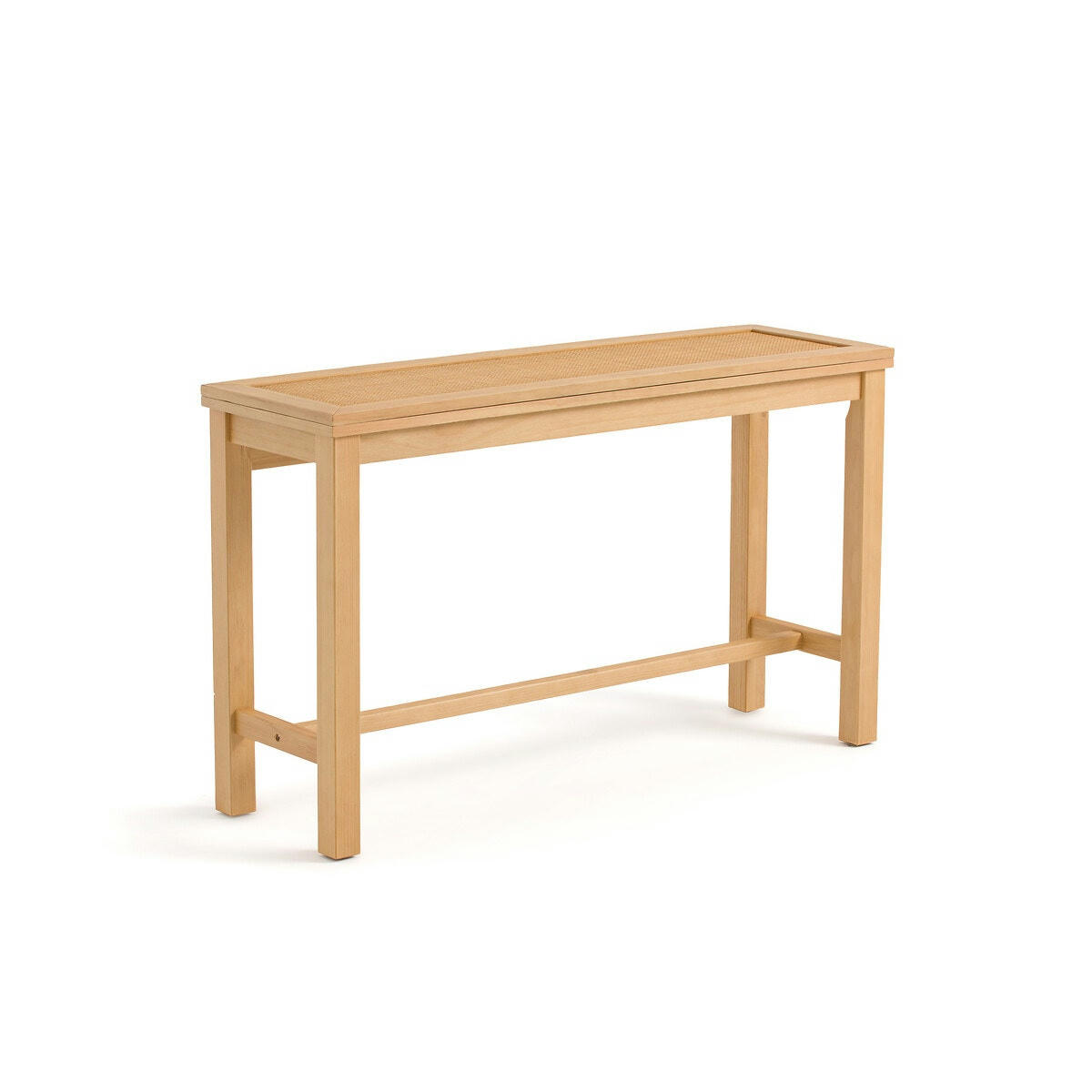 Table console, pin et cannage, Gabin