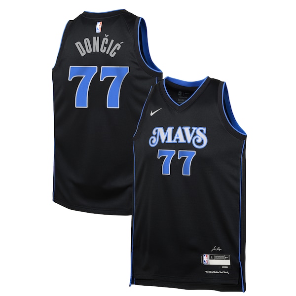 Luka Dončić Dallas Mavericks Nike Youth  Swingman Replica Jersey - City Edition - Black